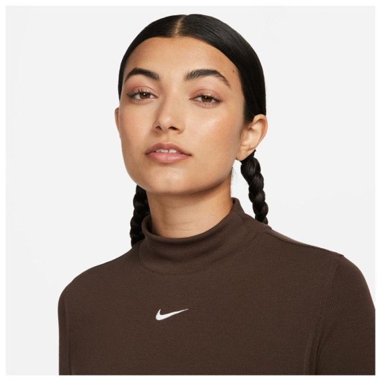 Nike Γυναικεία κοντομάνικη μπλούζα Sportswear Essentials Rib Mock